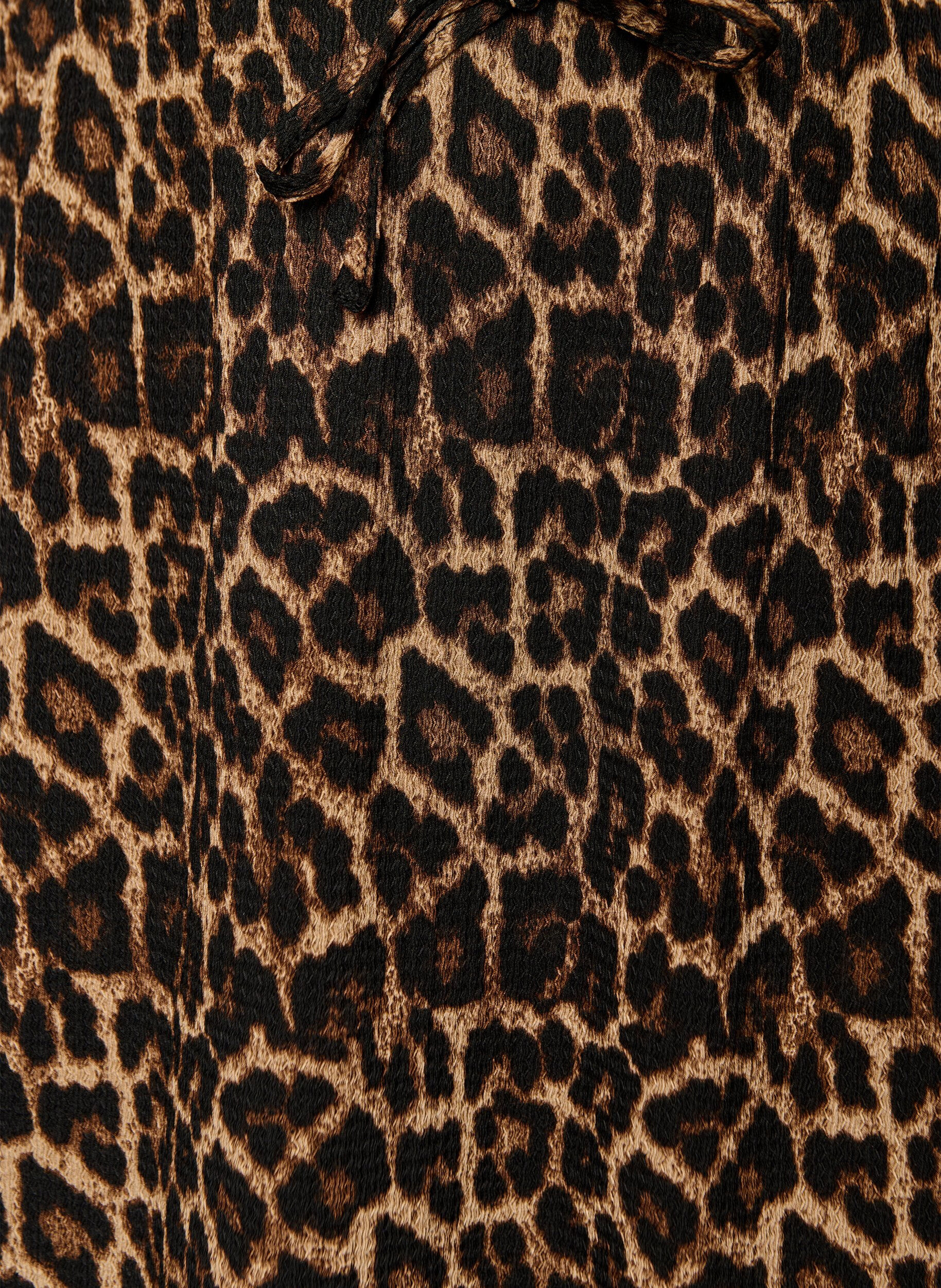 Zizzi Langt skj&oslash;rt med knytebelte og volangkant, Svart, Packshot image number 2