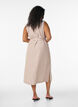 Ermel&oslash;s stripet midikjole i lin og viskose, Beige, Model image number 1