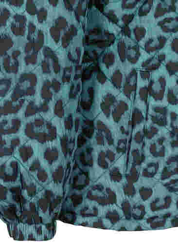Kort mønstrete jakke med lommer, Chinois Green Leo, Packshot image number 3