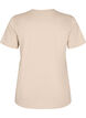 Basic T-skjorte i bomull med rund hals, Beige, Packshot image number 1