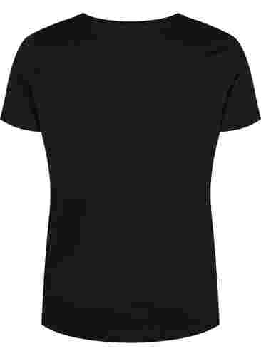 T-skjorte til trening med trykk, Black w. turn, Packshot image number 1