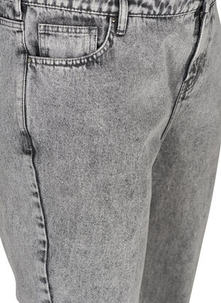 Cropped mom fit Mille jeans med en løs passform, Grey acid wash, Packshot image number 2