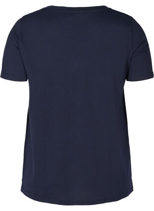 T-skjorte med A-form og mønster foran, Night Sky, Packshot image number 1