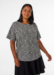 Vevd bluse med knappedetaljer, Vanilje, Model image number 0