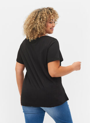 T-skjorte i bomull med korte ermer, Black Change, Model image number 1