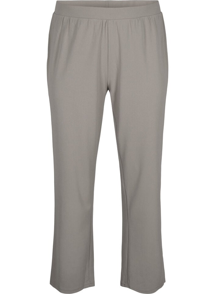 Bukser med straight fit, Beige, Packshot image number 0