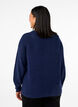 Strikket bluse med v-hals og lange ermer, Naval A. Black Mel., Model image number 1