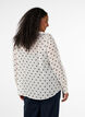 Viskosebluse med en volangkrage, Hvit, Model image number 2