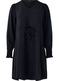 Kjole med knytebelter i midjen, Black