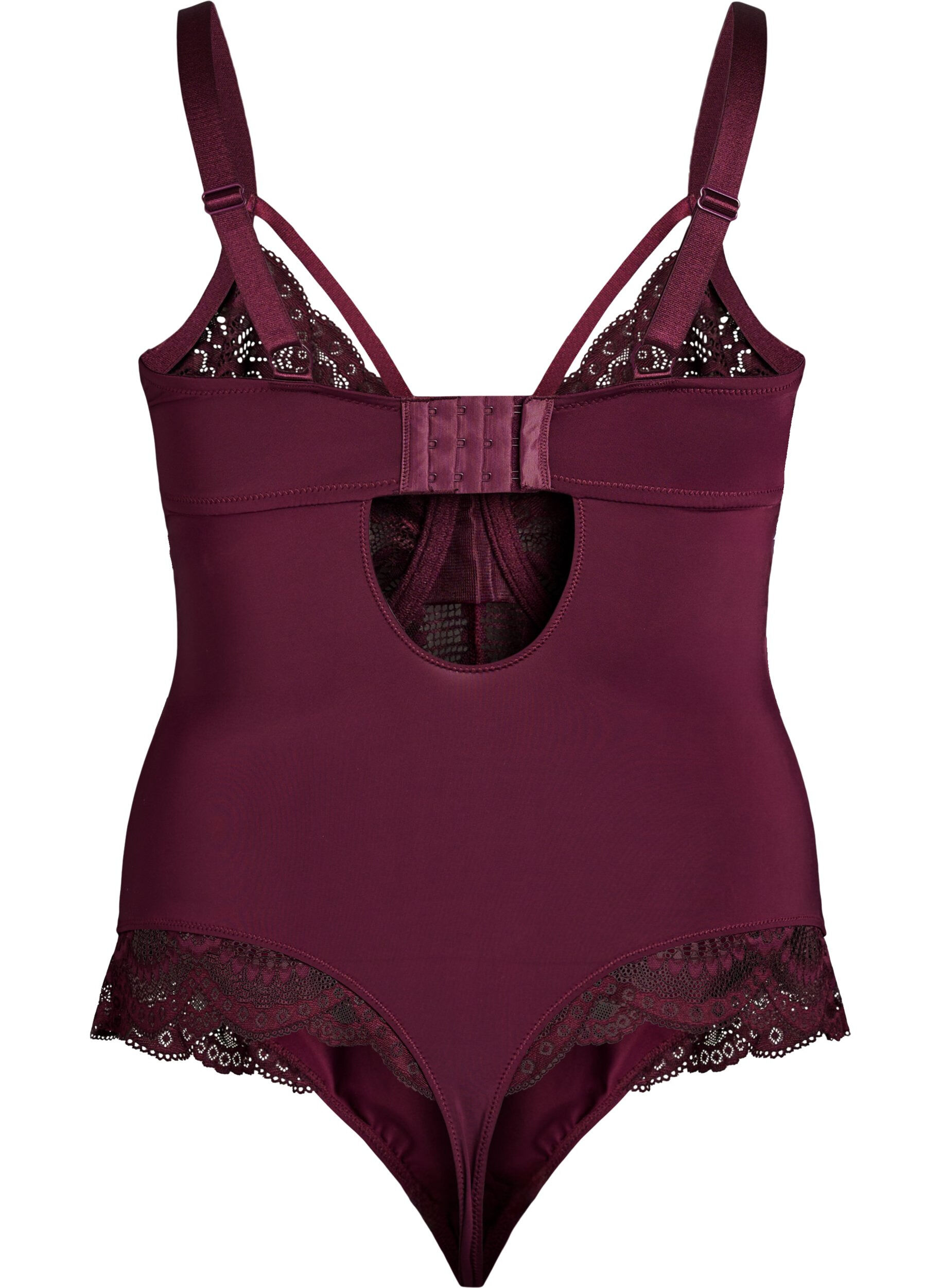 ZizziUnderwired blondebody med stroppe-detalj, R&oslash;d, Packshot image number 1