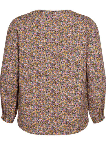 FLASH - Langermet bluse med mønster, Multi Ditsy, Packshot image number 1