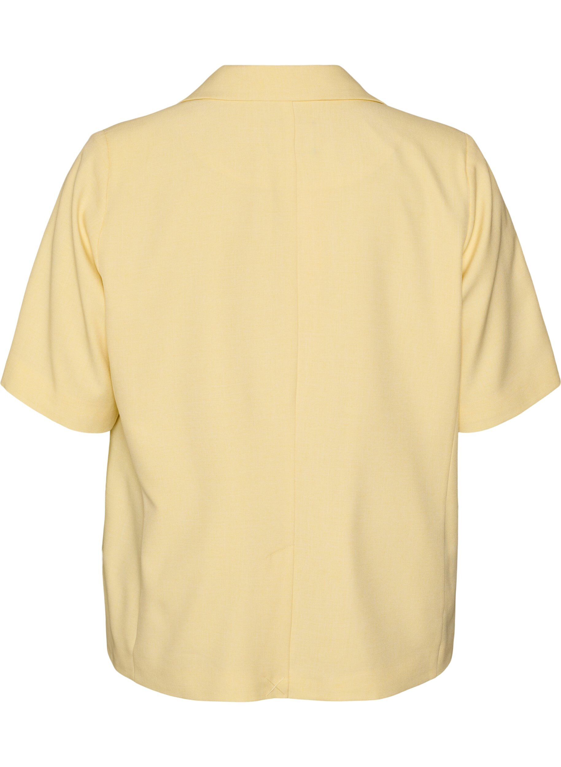 Zizzi Blazer med korte ermer og slag, Gul, Packshot image number 1