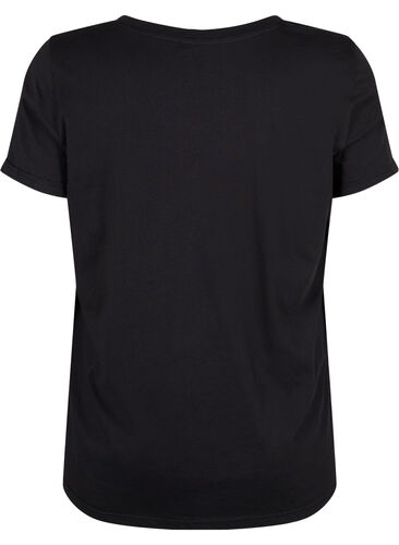 T-skjorte til trening med trykk, Black w. Be Original, Packshot image number 1