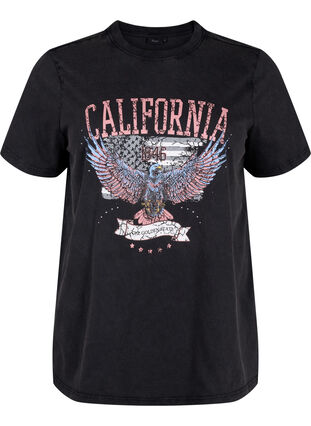 Økologisk bomullsskjorte med Eagle-motiv, Grey California, Packshot image number 0