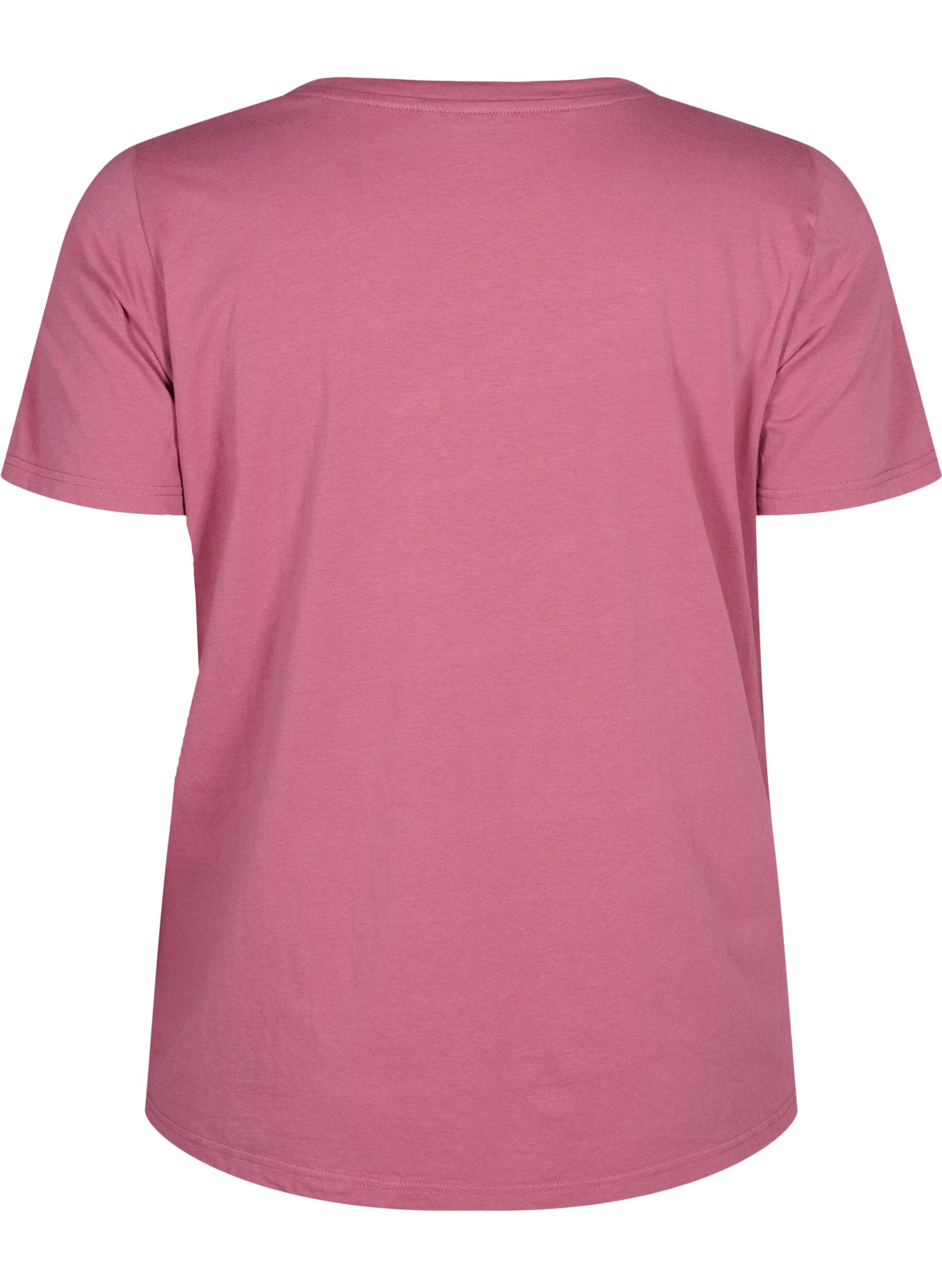 Zizzi T-skjorte i bomull med tekstmotiv, Malaga W. ALASKA, Packshot image number 1