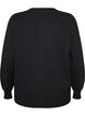 Cardigan med toveis glidel&aring;s, Svart, Packshot image number 1