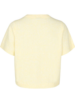 Zizzi Strikket cardigan med korte ermer, Gul, Packshot image number 1