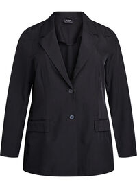 FLASH - Blazer med lommer og splitter, Svart FLASH - Blazer med lommer og splitter