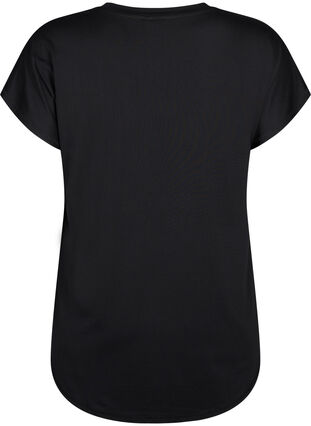Trenings-t-skjorte med v-hals, Black, Packshot image number 1