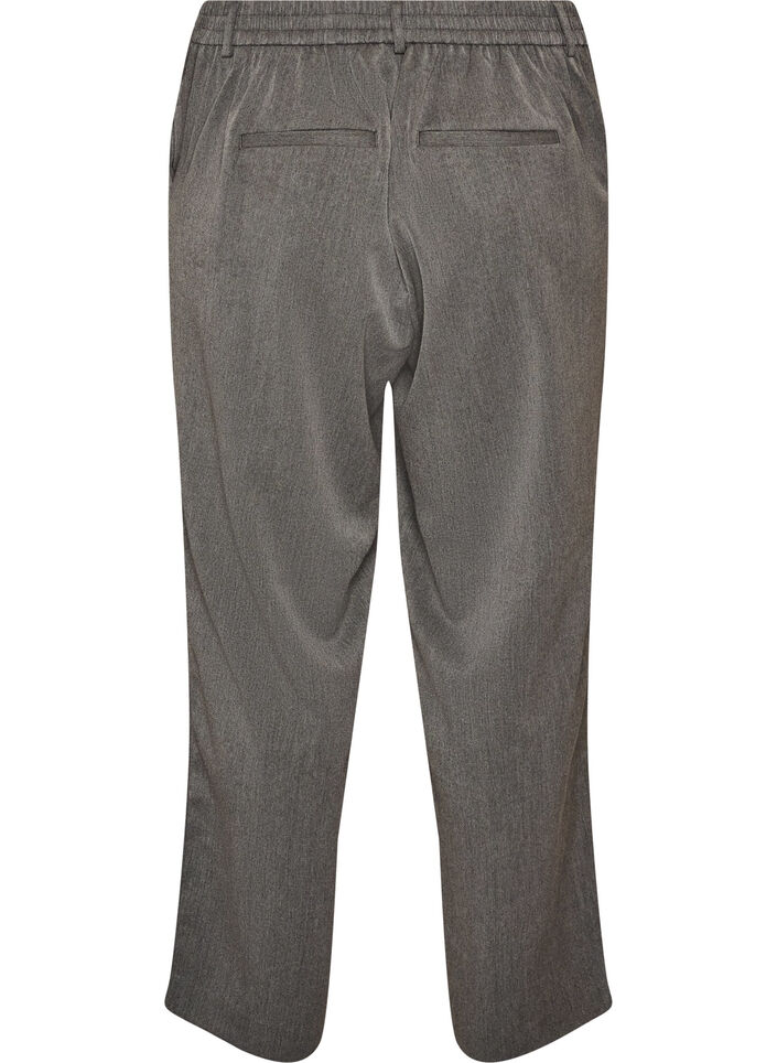 Dressbukse med h&oslash;y midje og straight fit, Gr&aring;, Packshot image number 1