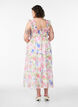 Lang blomstrete kjole i lyocell med volanger, Hvit, Model image number 1