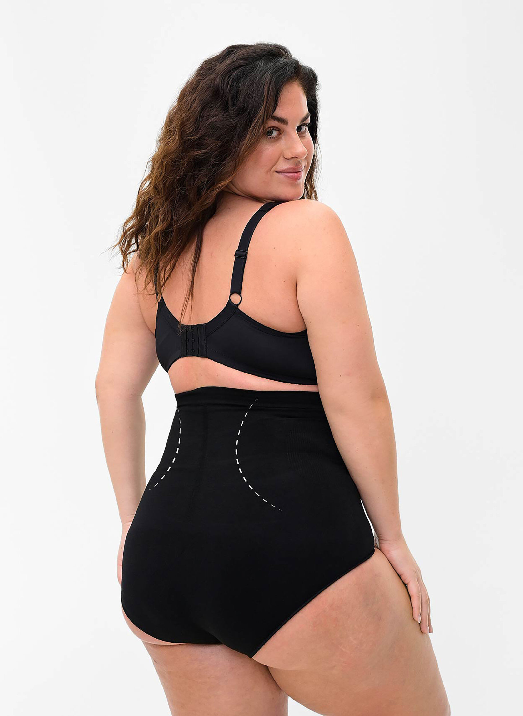 ZizziShapewear truse med h&oslash;yt liv, Svart, Model image number 1
