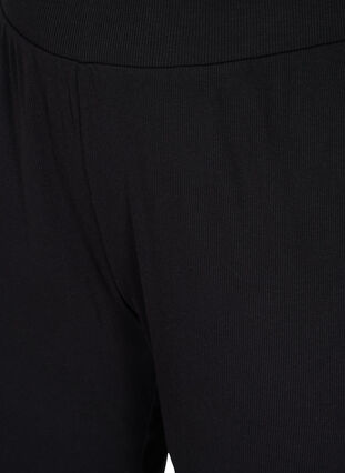 Løse bukser i en ribbet struktur, Black, Packshot image number 2