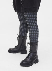 Sømløs leggings i houndstooth mønster, , Model