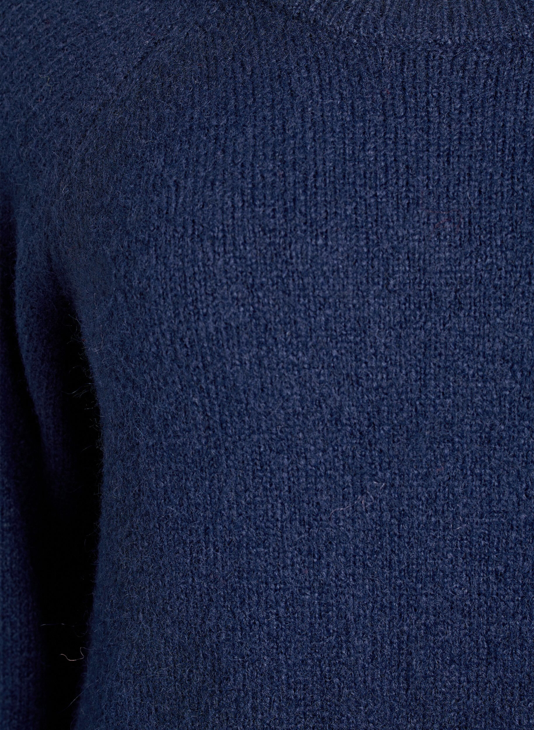 Zizzi Strikkebluse med raglanermer, Bl&aring;, Packshot image number 2