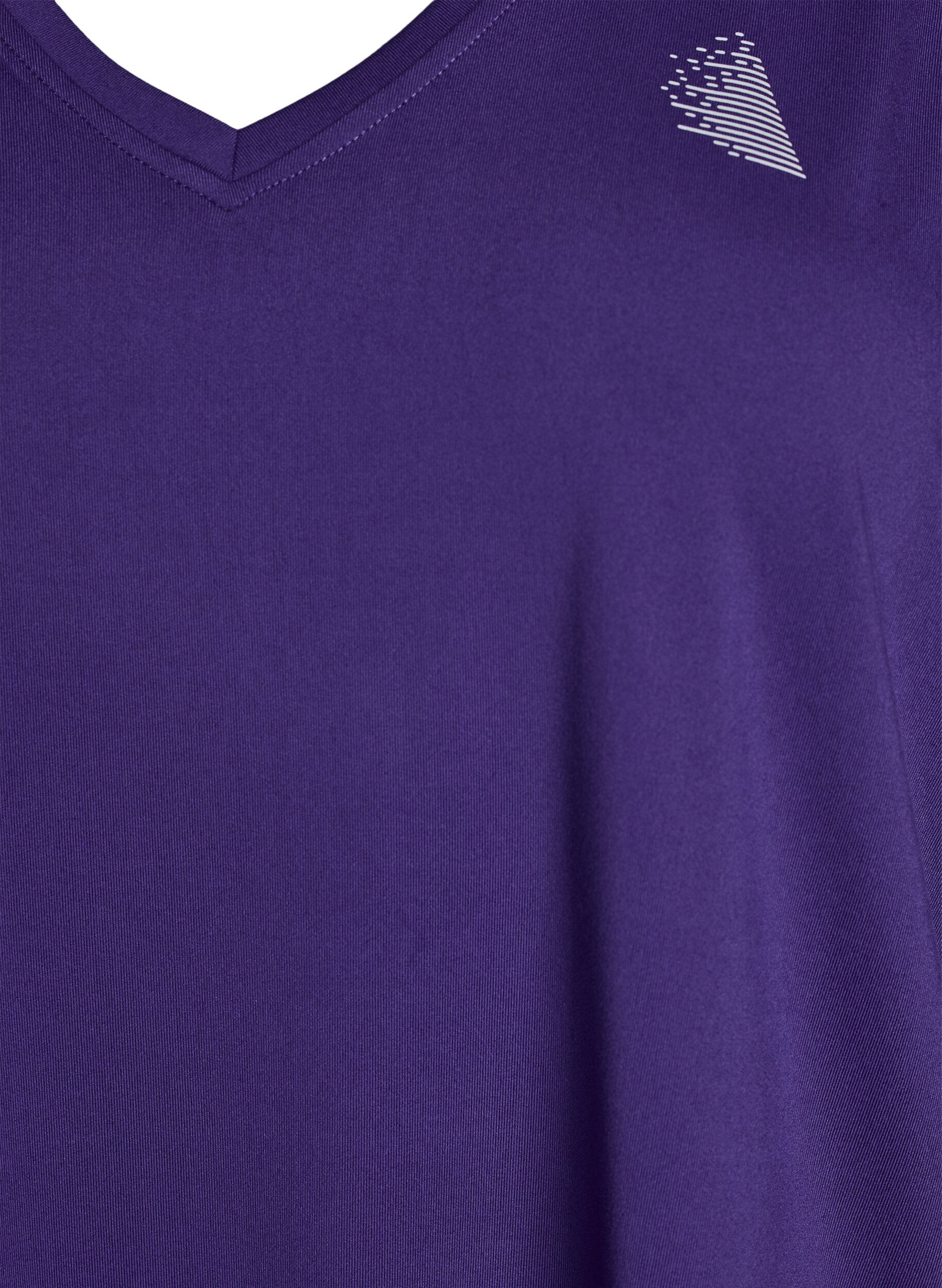 Zizzi Trenings-topp med v-hals, Purple, Packshot image number 2