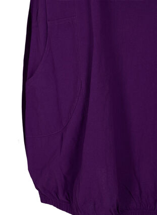Kortermet kjole i bomull, Violet Indigo, Packshot image number 3