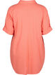 Kortermet tunika i bomullsblanding med lin, Living Coral, Packshot image number 1