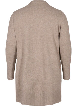 Melert strikket cardigan med lommer, Fungi Mel., Packshot image number 1