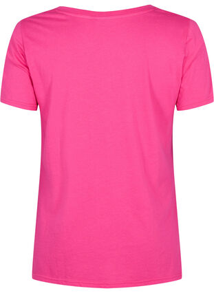 T-skjorte i bomull med korte ermer, Shocking Pink FAITH, Packshot image number 1