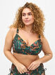 Bikini-BH med bøyler og trykk, Grønn, Model image number 0
