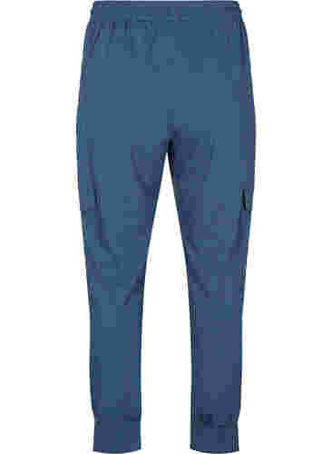 Bukse med cargolommer, Insignia Blue Mel. , Packshot image number 1