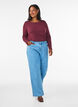 Basis jersey bluse med lange ermer, R&oslash;d, Model image number 1