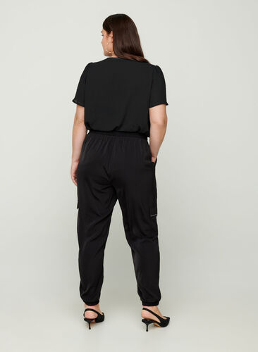 Løse bukser med store lommer, Black, Model image number 0