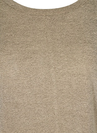 Ensfarget bluse med lange ermer, Caramel Cream, Packshot image number 2