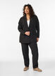 Klassisk blazer med knappelukking, Svart, Model image number 1