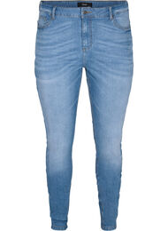 Emily jeans med slim fit og normal høyde i livet, Blue denim