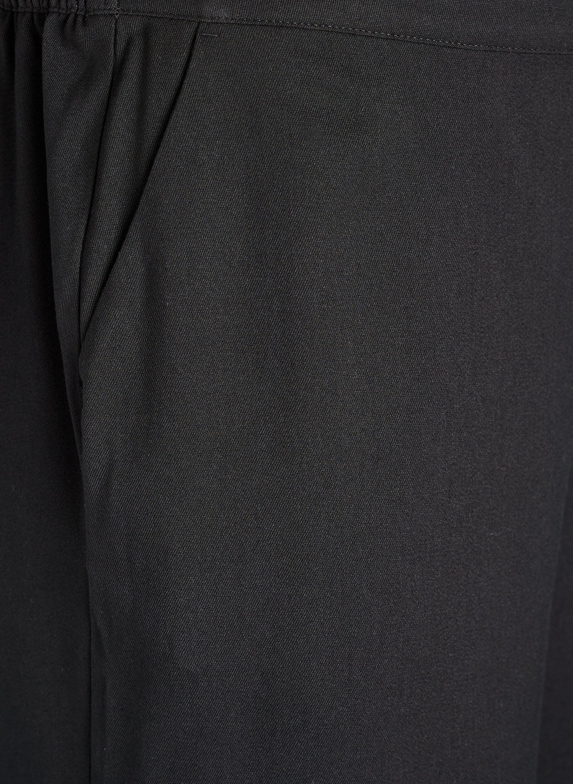 Zizzi Bukser med vide ben og h&oslash;y midje, Svart, Packshot image number 2