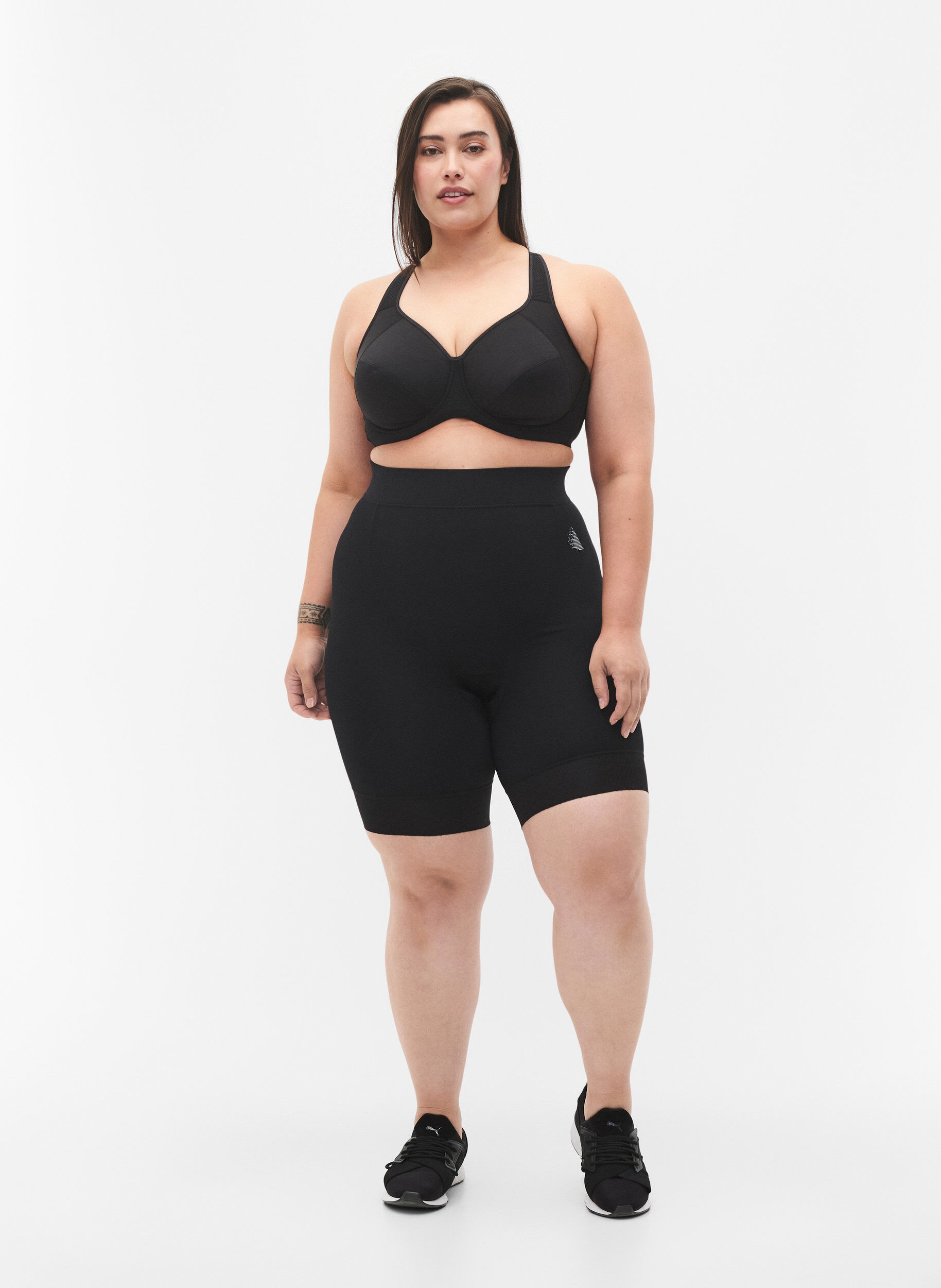 Zizzi Sykkel- /spinningshorts, Black, Model image number 3