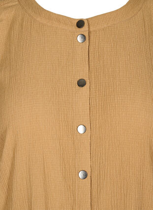 Langermet skjortekjole med struktur, Indian Tan, Packshot image number 2