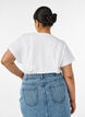 Bomulls-T-skjorte med hekledetalj, Hvit, Model image number 2