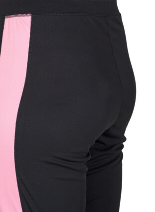 Stilongs med kontraststripe, Black w. Sea Pink, Packshot image number 3