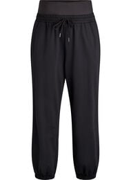 Joggebukse med bred linning, Svart