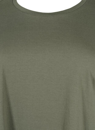 Kortermet T-skjorte i bomullsblanding, Dusty Olive, Packshot image number 2
