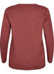 Langermet t-skjorte med V-hals og knapper, Brun, Packshot image number 1
