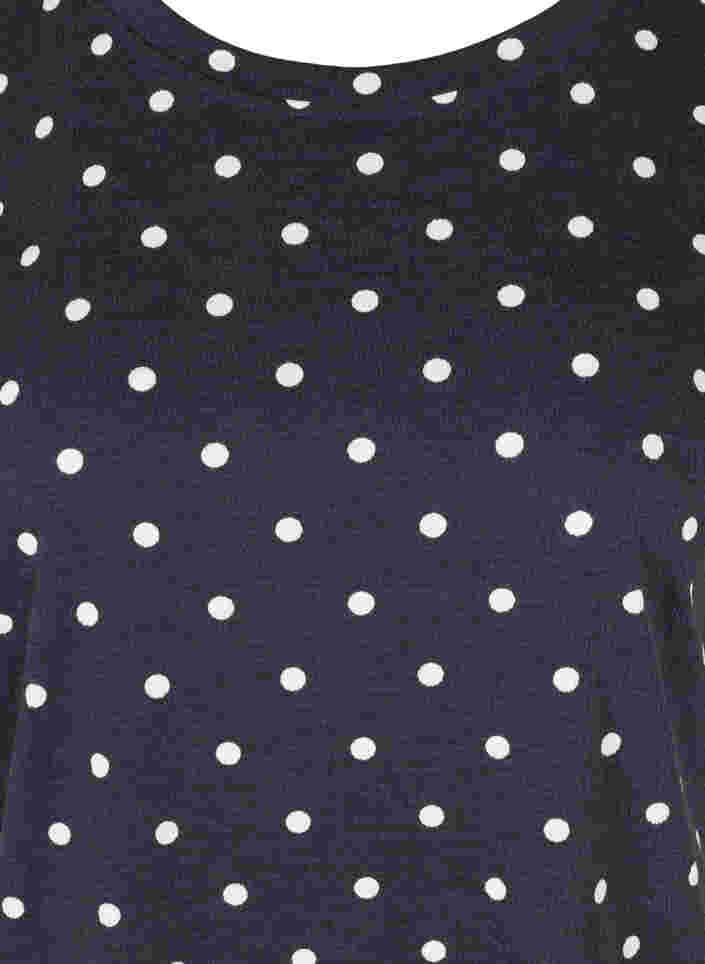 Prikkete T-skjorte med puffermer, NS w. White Dots, Packshot image number 2
